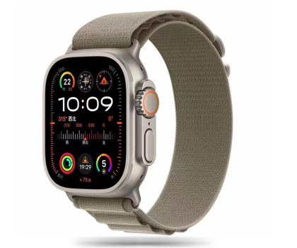 Pasek i akcesoria do zegarków TECH-PROTECT Nylon Pro do Apple Watch 44/45/46/49 mm Titanium/Olive 5906302301539
